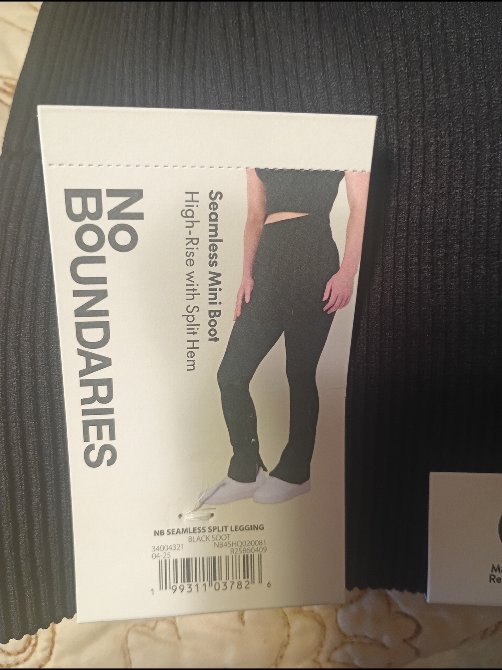 No Boundaries Black Seamless Split-Hem Leggings